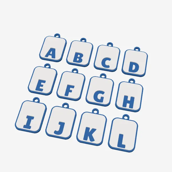 Backpack Initial Tags A–Z – School Bag Letter Tags