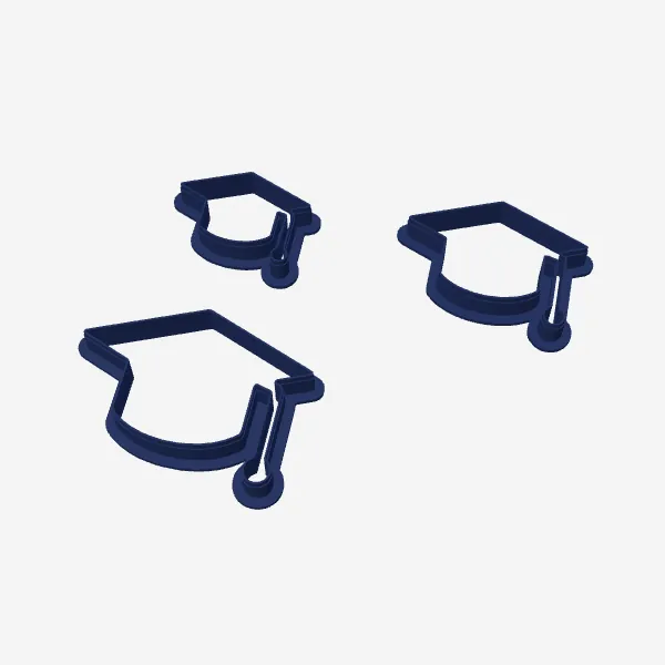 Graduation Cap Cookie Cutter – 3 Sizes