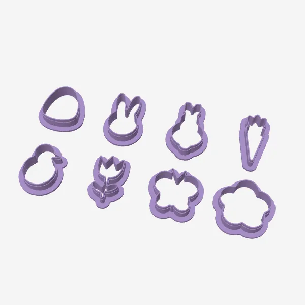 Mini Easter Cookie Cutters – Set of 8, 45 mm