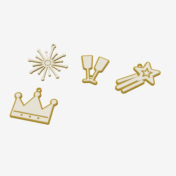 New Year's Eve Decorations – Fireworks & Champagne