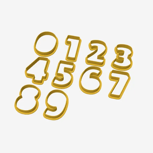 Number Cookie Cutters 0–9 – Set of 10