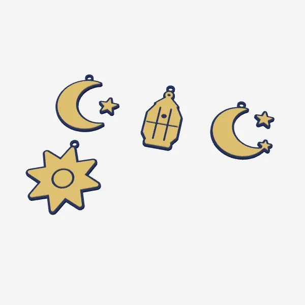 Ramadan & Eid Decorations – Moon, Star & Lantern