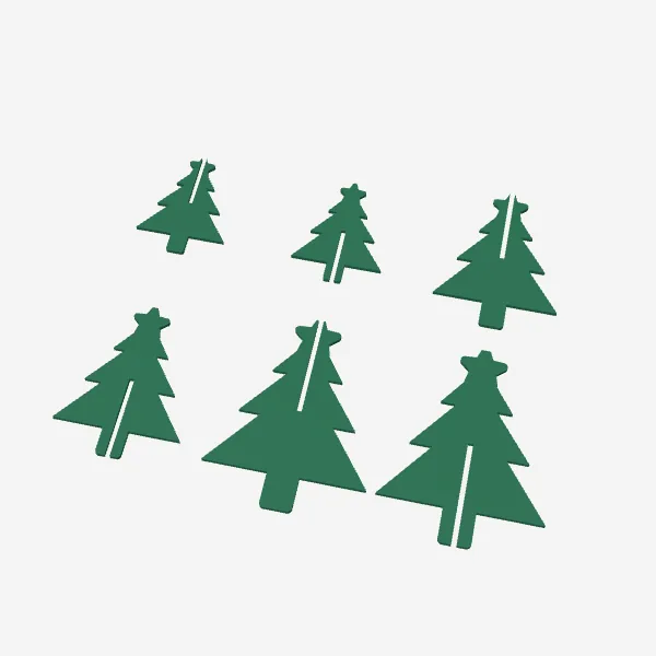 Slot-Together Christmas Trees – 3 Sizes, Flat Pack