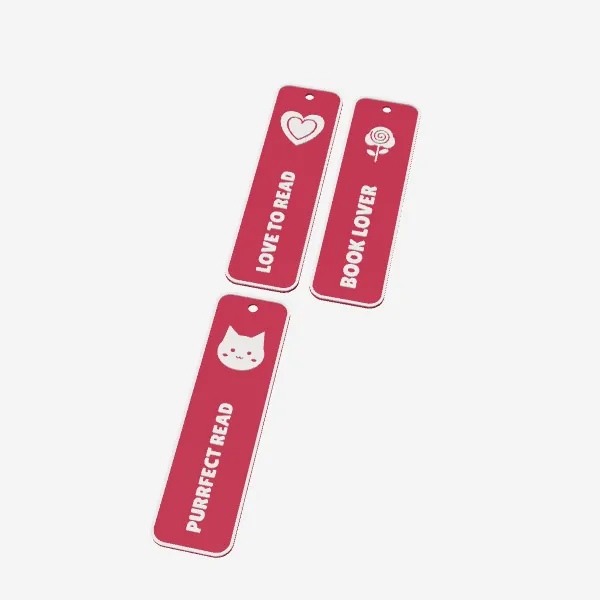 Book Lover Bookmarks – Heart, Rose & Cat