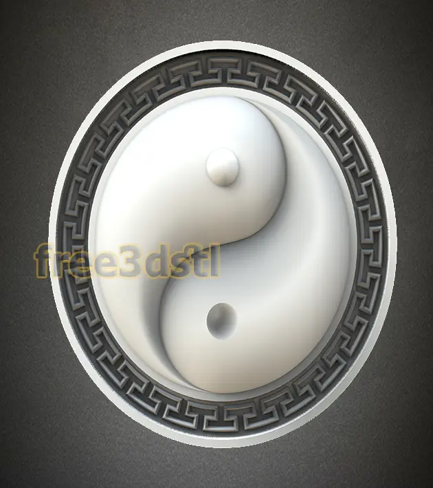 yin yang 3d model