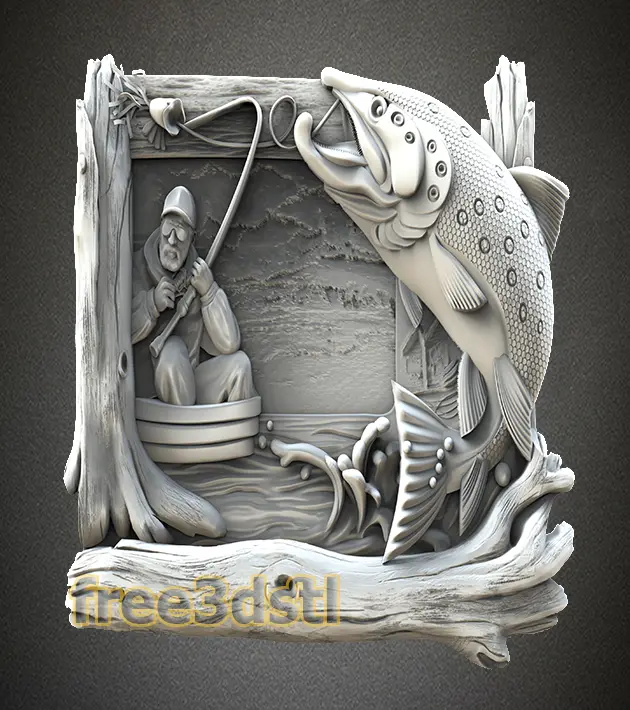 Fisherman 3d model