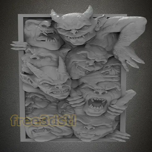 3d model demon face