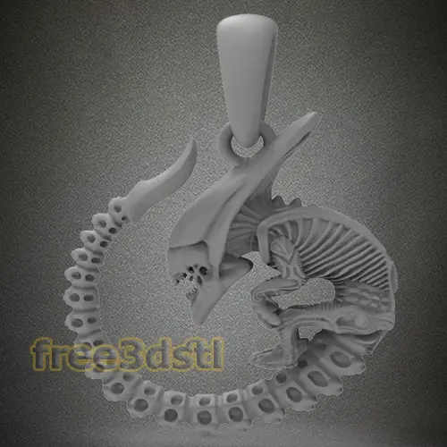 3d printed alien skull